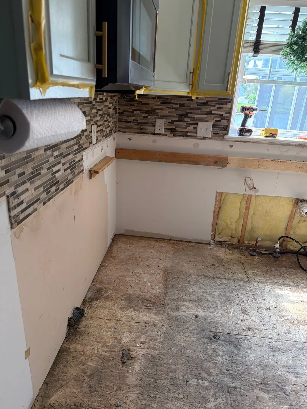 Containment setup for mold remediation in Old Town Noblesville home
